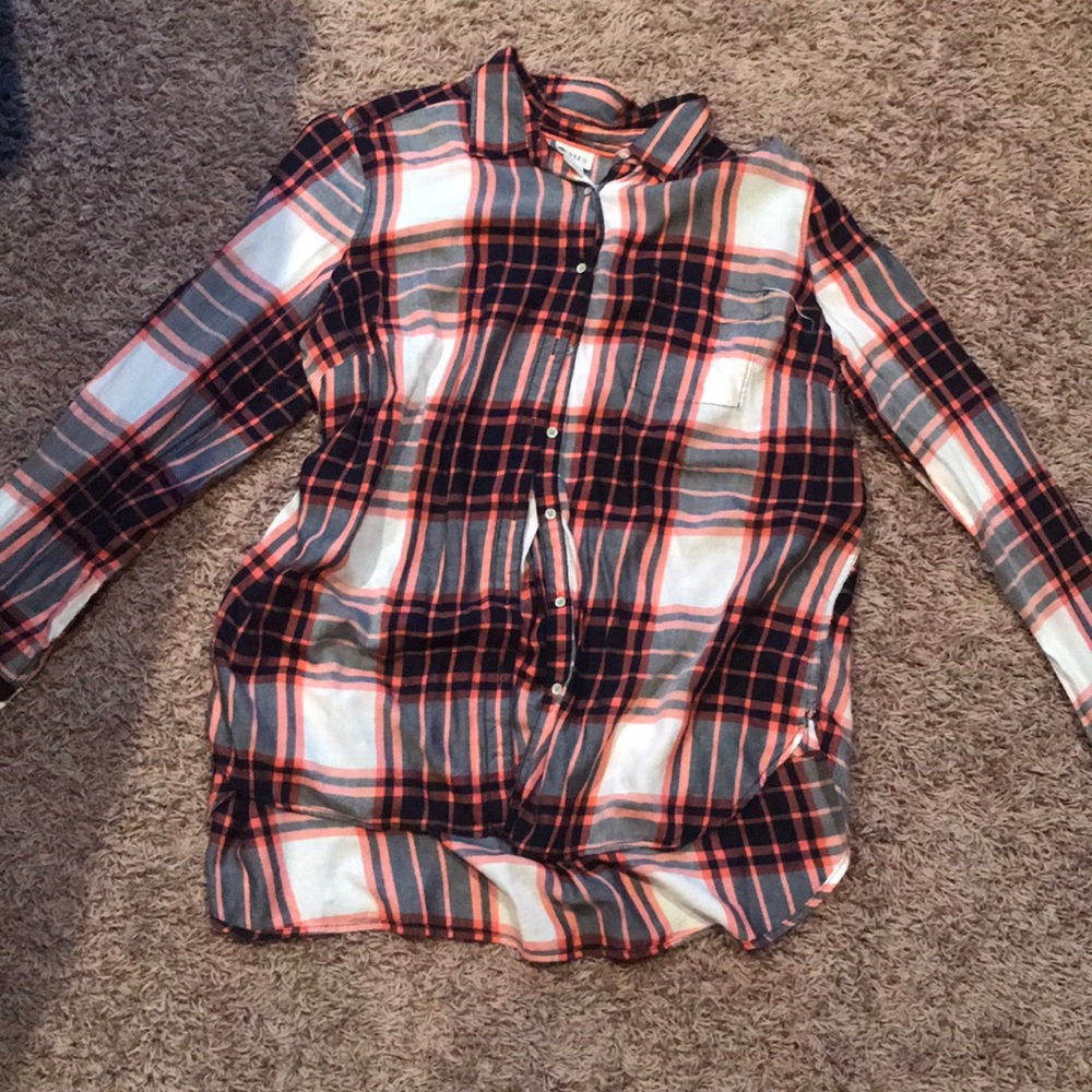 Cute flannel with tunic shape